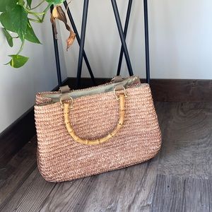 Bamboo straw purse
